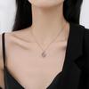 Elegant Water Drop Zircon Pendant Necklace with 1 Carat Korean Style Moissanite Diamond