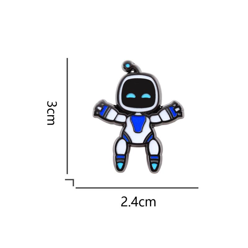 Kawaii Robot Enamel Pin Casual Game Character Badge Novelty Fun Jewelry Hats Jeans Decorative