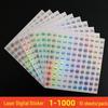 Waterproof Serial Number Label Stickers for Bottles and Nail Art (10mm)