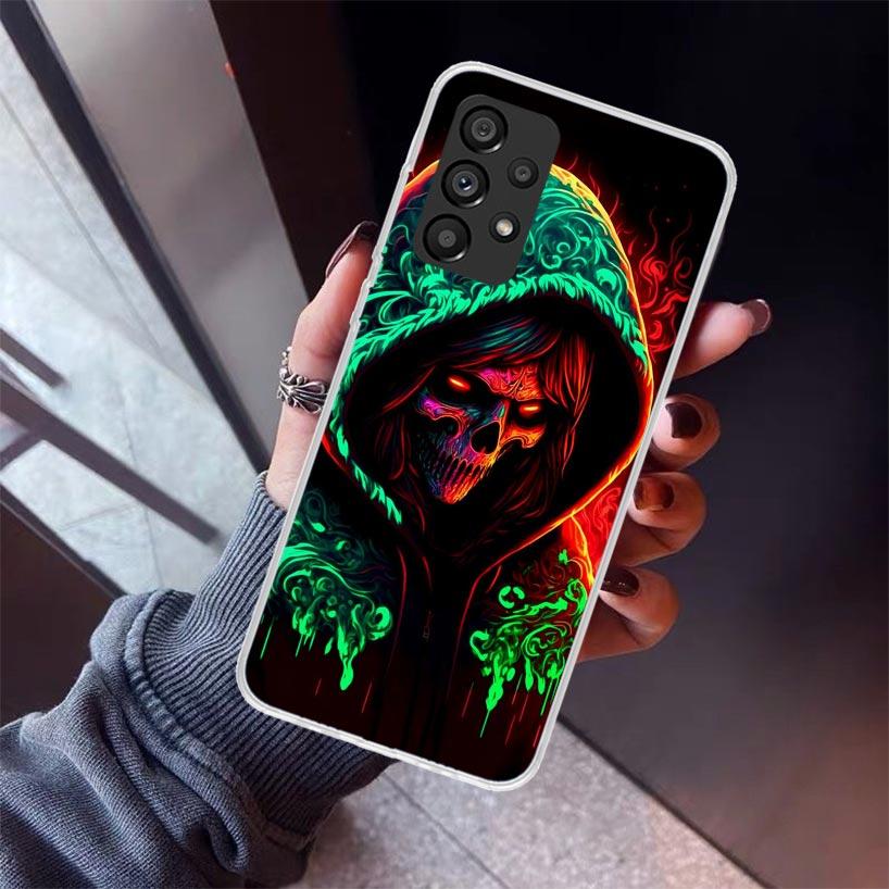 Halloween Moon Witch Horror Phone Case For Samsung Galaxy A17 A16 A15 A14 A13 A57 A56 A55 A54 A53 A37 A36 A35 A34 A33 A26 A25 A2