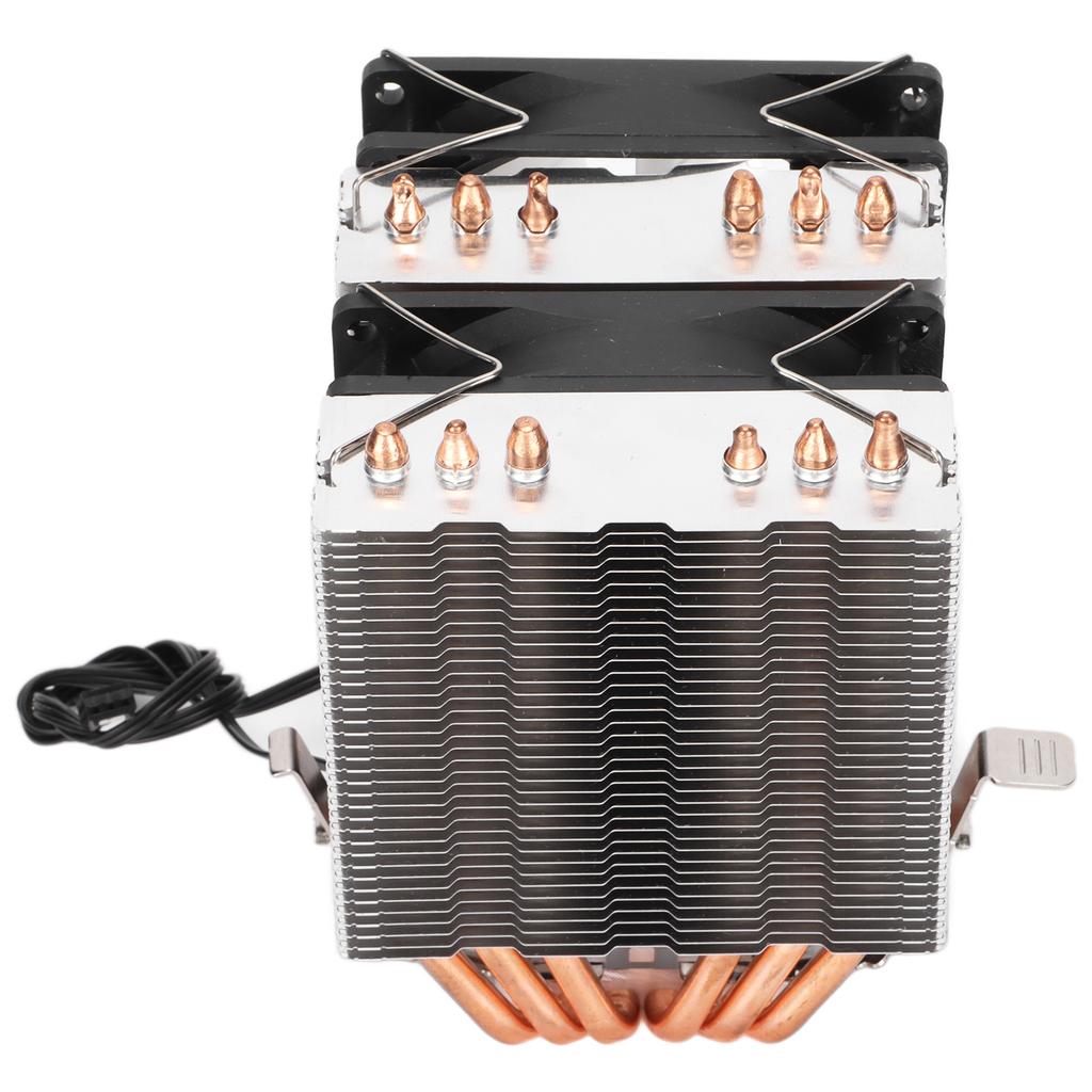 CPU Fan Dual Tower Design 2 90mm3.5in Fans 6 Heat Pipes Low Noise Computer Cooler for PC