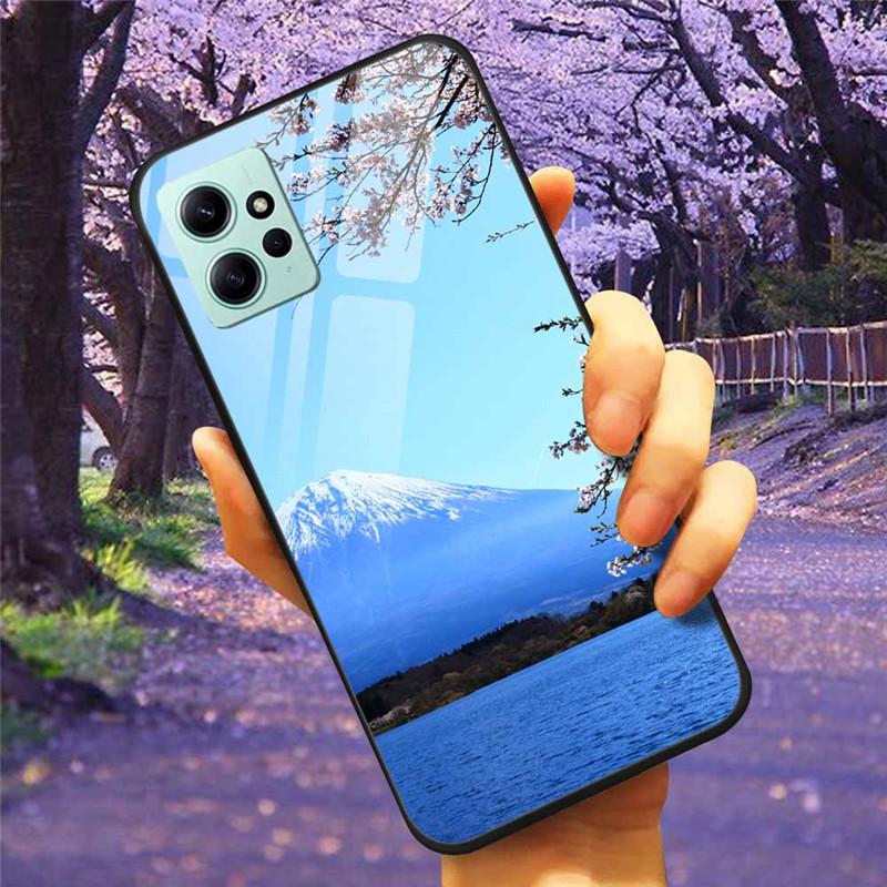 For Xiaomi Redmi Note 12 4G 2023 Case Tempered Glass Starry Marble Hard Back Protective Cover for Redmi NOTE 12 Note12 4G Global