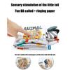 Baby Activity Book Interactive Fine Motor Skill Training Crinkle Book Early Learning Kids Cloth Book Animal Tail Book