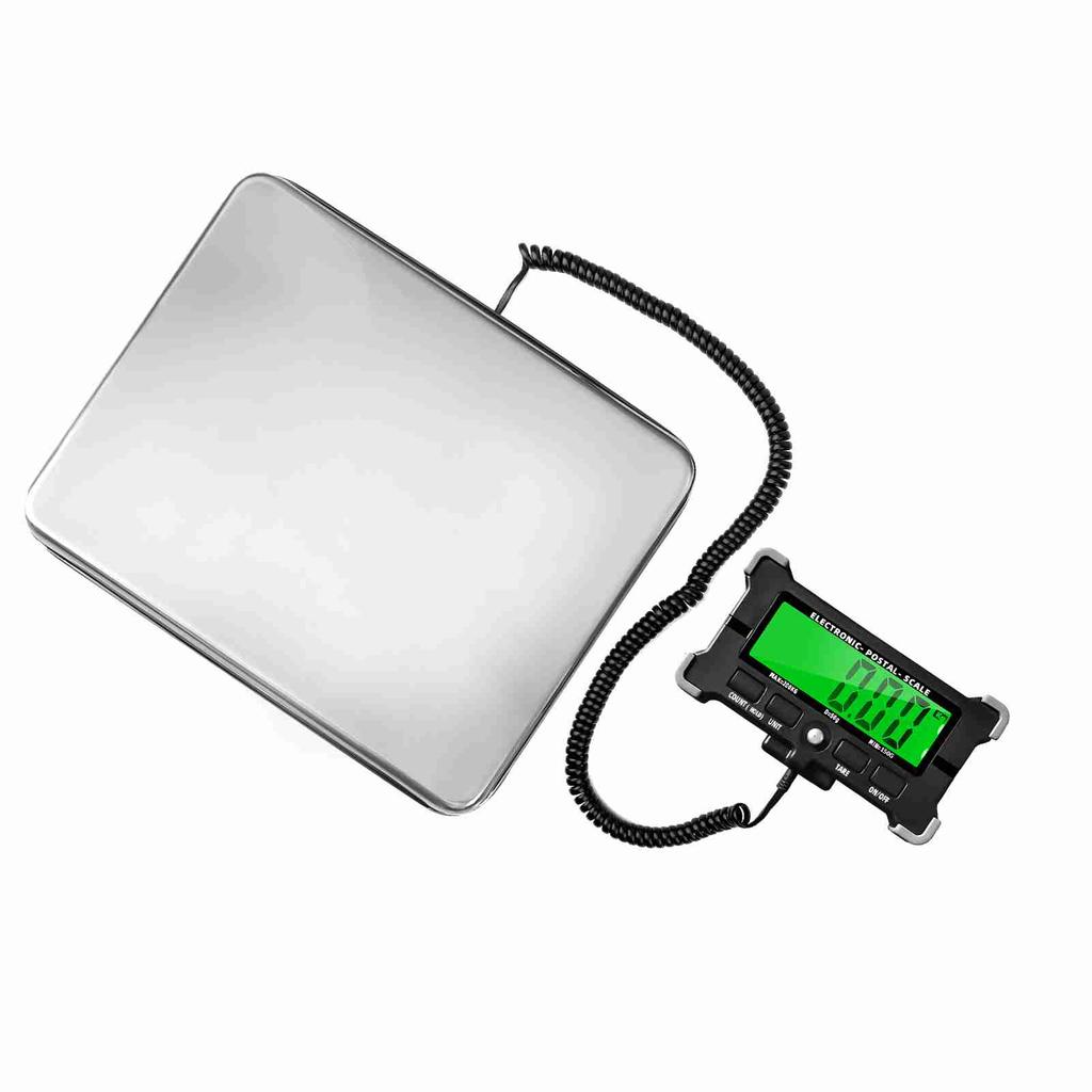 440 Lbs Electronic Postal Scale 0.05kg Precision Integrated Stainless Steel Digital Scale with LCD Backlight Display Shipping