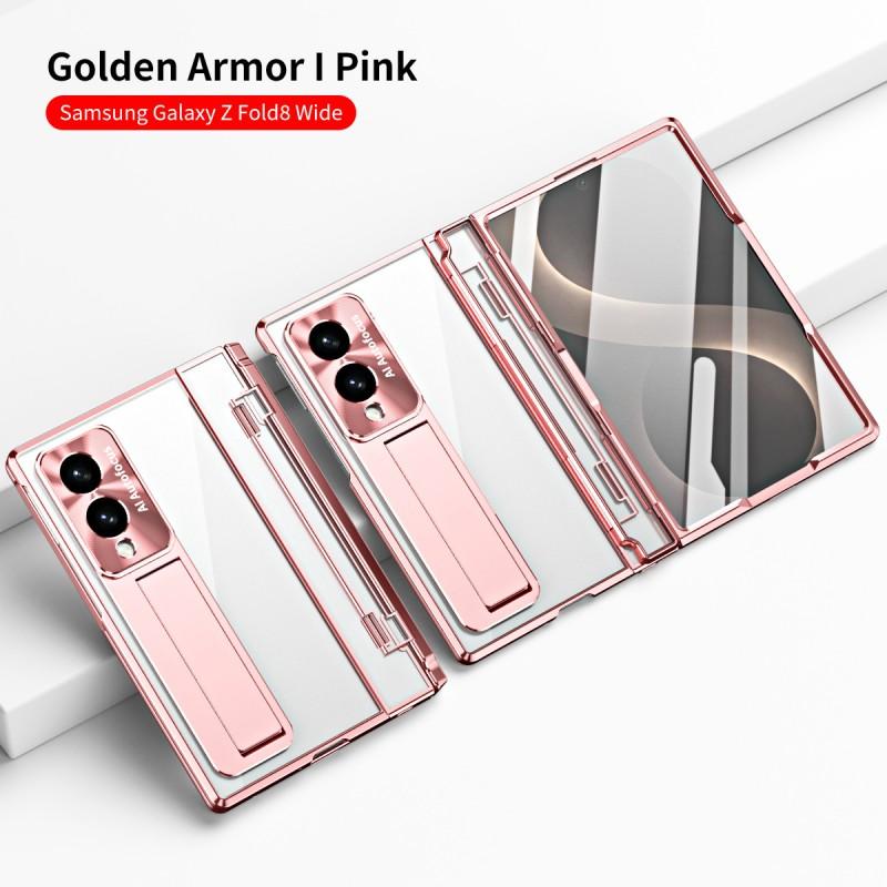 Galaxy Z Fold8 Ultra Protective Case With Full Coverage Electroplated Transparent Shell Integrated Kickstand