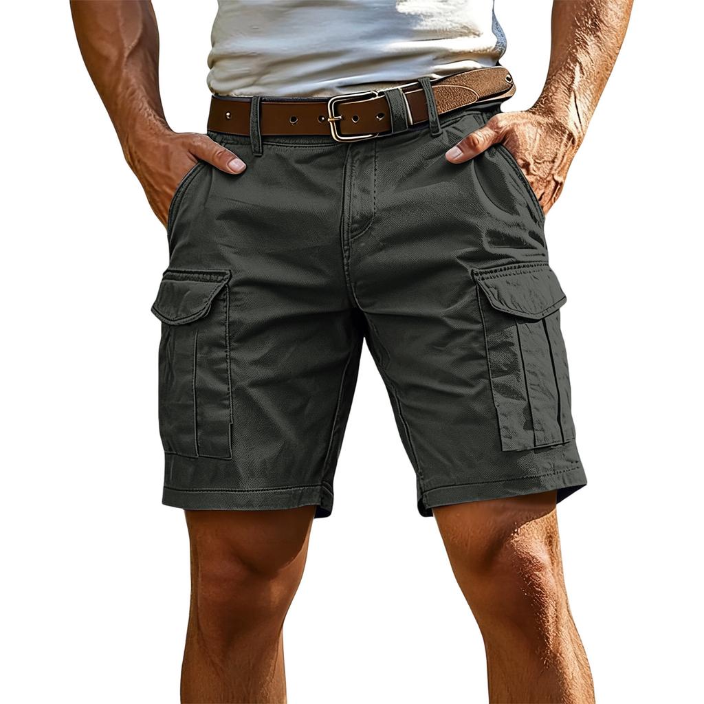 Men's Casual Lightweight Cargo Shorts Five Pocket Relaxed Fit Summer Work Shorts Without Belt for Outdoor Activities