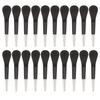 20pcs Sound Aid Vent Brush Black Handle Nylon Hair Sound Amplifier Tube Cleaning Tool for Earbuds