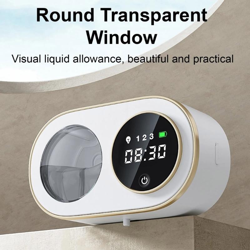 Automatic Soap Dispenser Touchless Foaming Hand Cleaner Wall Mount Rechargeable Device Perfect for Bathroom and Kitchen