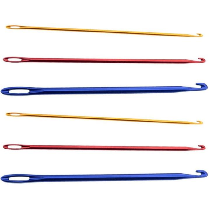 6 шт. Крючки для вязания крючком с отверстиями Металлические крючки для вязания крючком Спицы для вязания Пряжа Крючки для вязания крючком Инструменты для вязания крючком для поделок DIY Вязание крючком Зашивание Игла для шитья