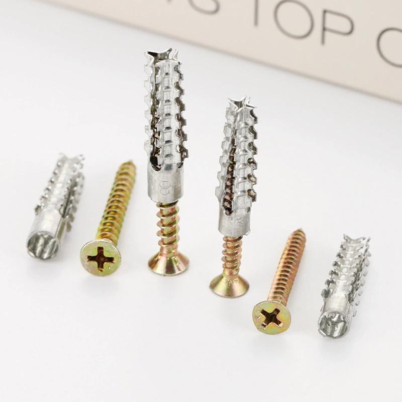 30 Sets Stainless Steel Drywall Concrete Drilling Plug Expansion Bolt Fasteners Self-Tapping Screw And Expansion Tube Anchor Kit