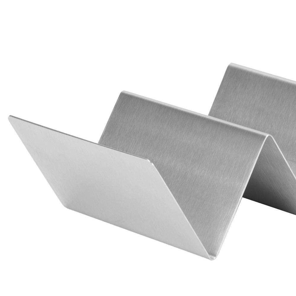 6pcs W Wavy Shape Taco Holder Stand Stainless Steel Baked Taco Rack  Table Presentation