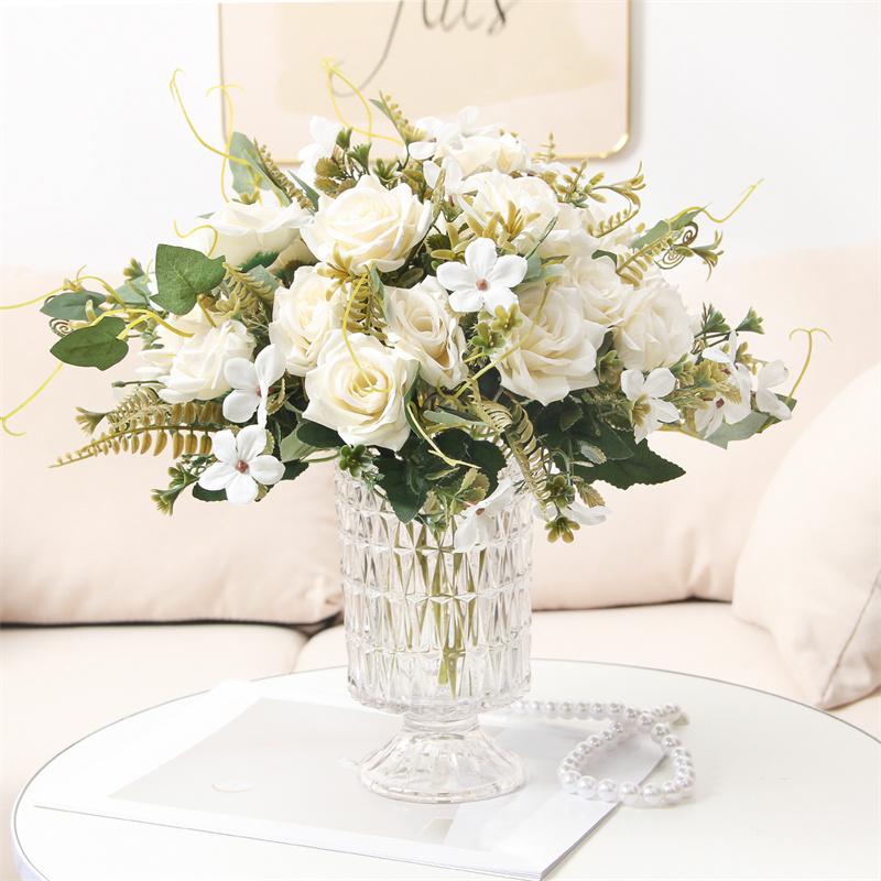 2PCS Artificial flower bouquets, artificial roses, high-end artificial flower bouquets.