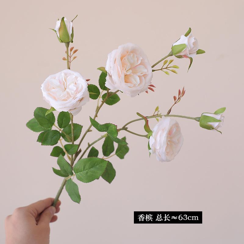 

3 Головки Розы Остина Искусственный Цветок Длинный Стебель Искусственный Цветок Домашний Декор Свадьба День Святого Валентина Настольные Холл Декоративные Букеты