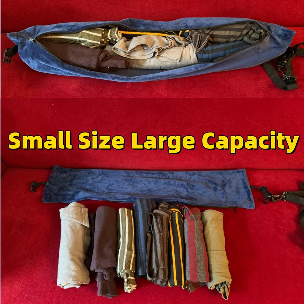 Travel Pillow For Extra Luggage Stuffable Neck Pillow with Adjustable Neck Size Fits 3+ Days of Travel Essentials