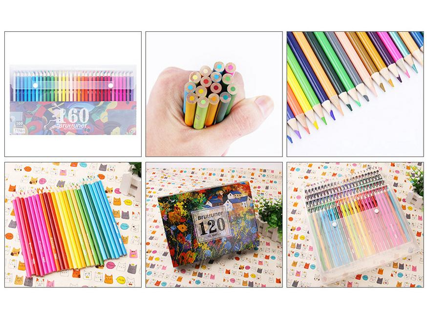 Brutfuner 180 Oil & Water-Soluble Colored Pencils Set for Drawing & Doodling - Ideal Gift