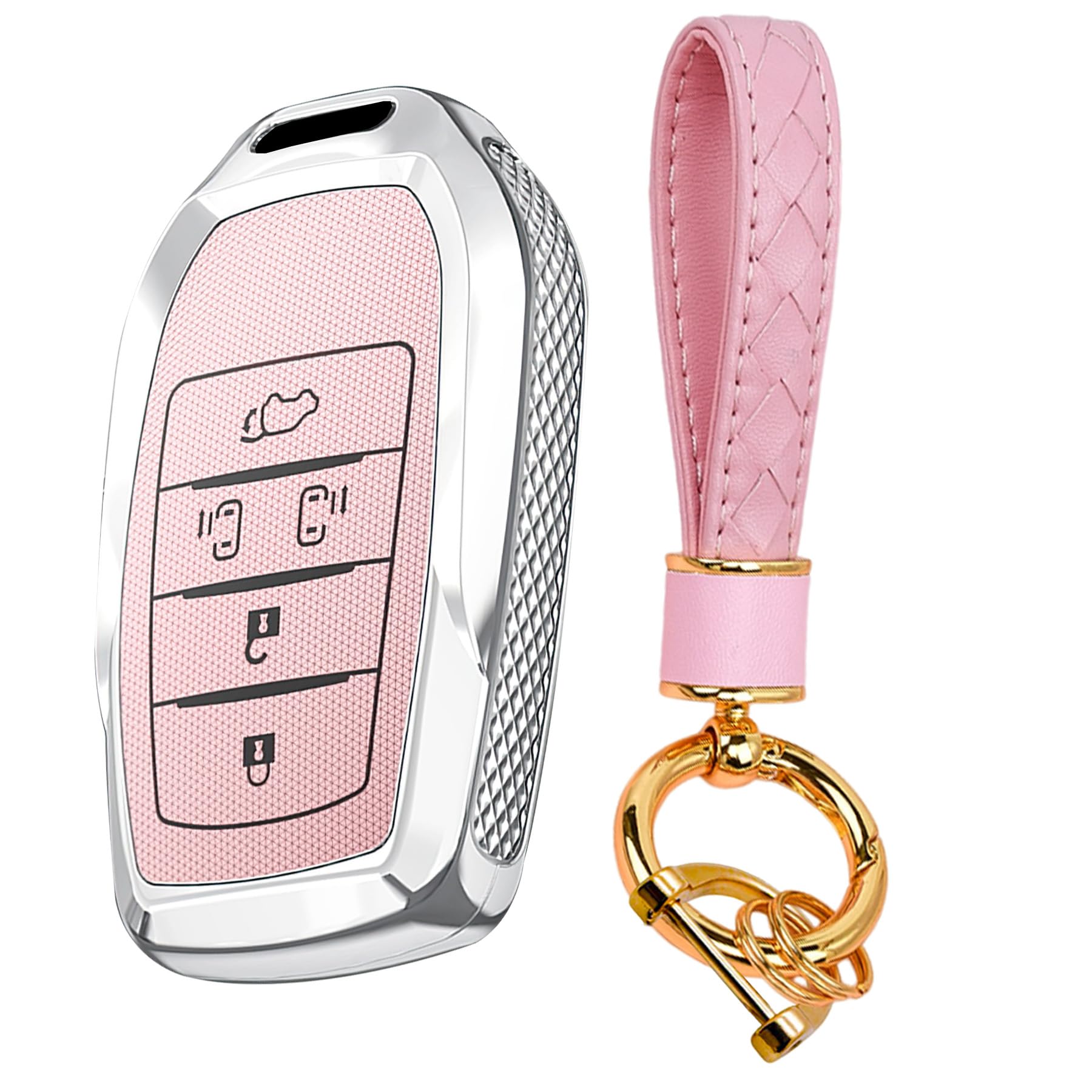 

Чехол для ключа Toyota, Крышка для ключа, Держатель для ключа, Материал ПК, Совместим с Alphard 30 серии, M розовый