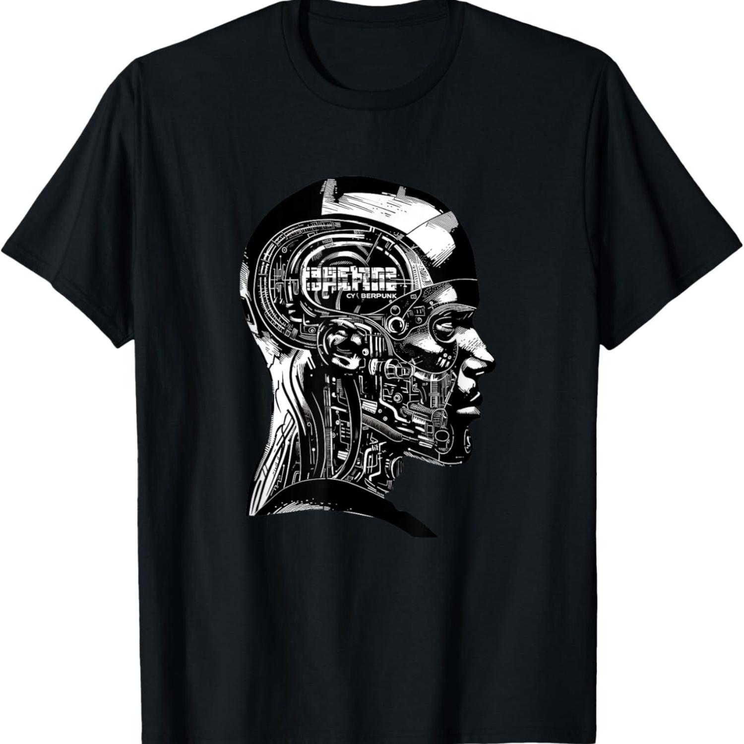 CYBERPUNK CYBORG THINKING T-Shirt S чёрный