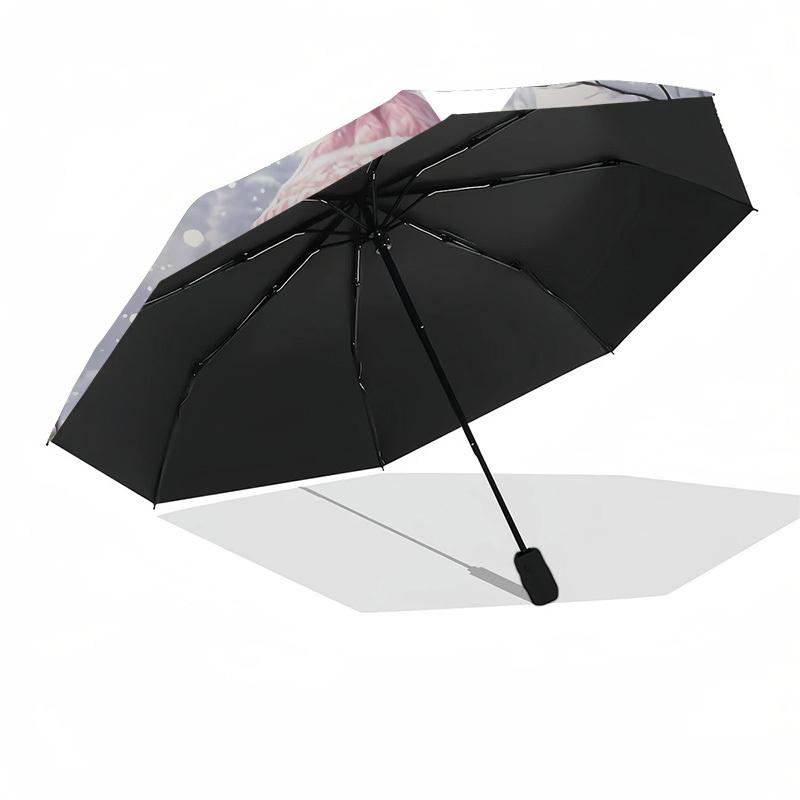 Snowman Winter Automatic Folding Umbrella Compact 8 Rib Design, Unique Style, Suitable for Everyday Outdoor Use, Perfect Gift for Friends an