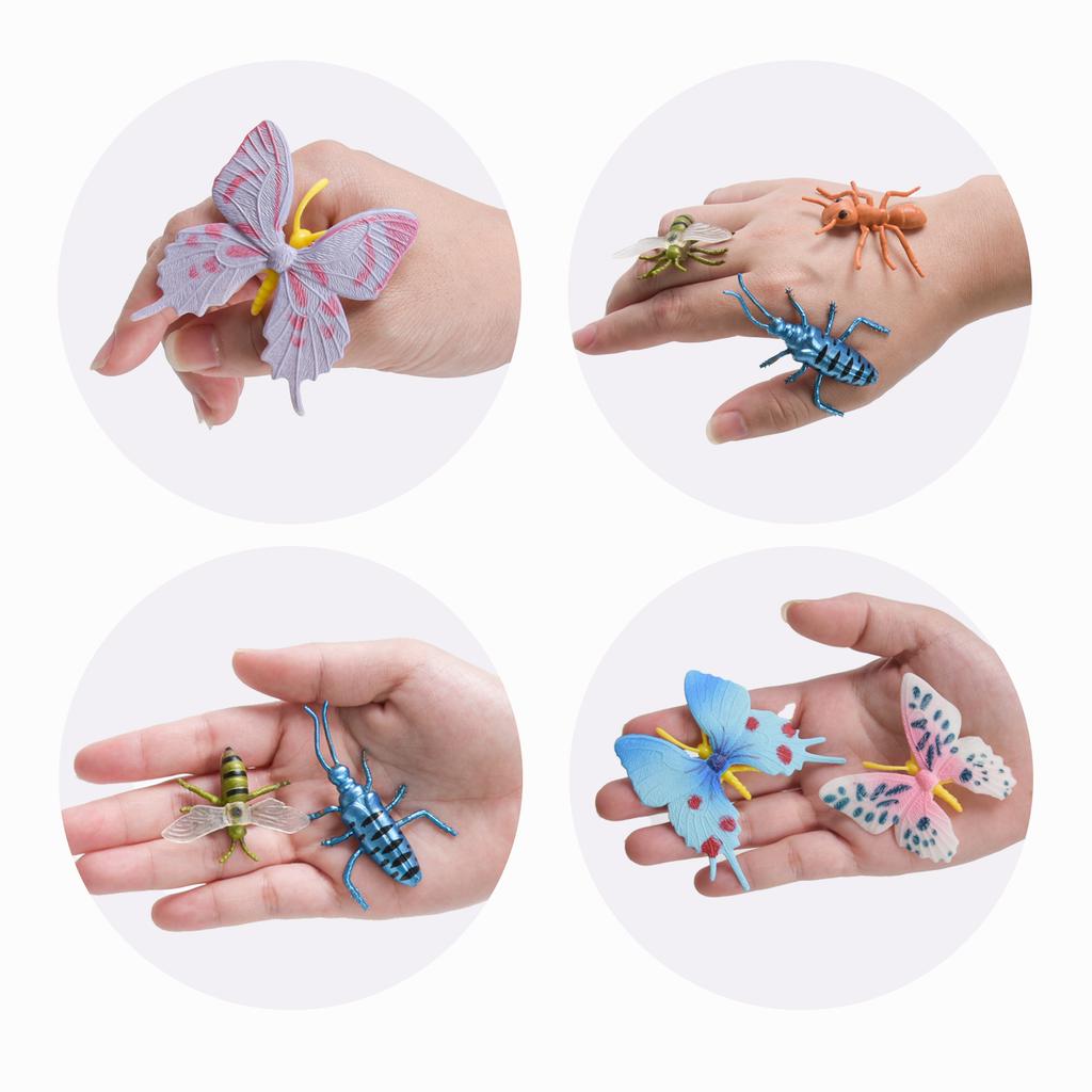 12/17/22Pcs Simulation Insect Toy Insect Model Mini Insect Spider Ladybug Scorpion Butterfly Jewelry Festival Gift Party Gift
