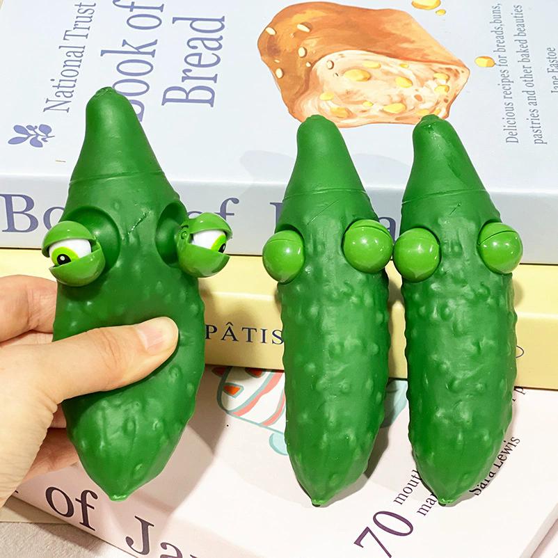 Pop Eye Squeeze Cartoon Fruit Sensory Toys Fun Novetly Fidget Stress Relief Anxiety Eyeball Bouncing Toy Gifts For Kids Adults
