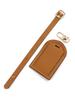 Creative Airplane Luggage Tag - Genuine Leather Pendant, Solid Color Design