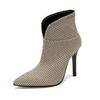 Sexy Ankle Boots For Women Pointed Toe Stiletto Shoes 2025 Autumn Winter Lady High Heels Large Size 48 Fashion Western Booties