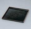 Square Wood Grain Black and Ale-net Tray, Red, Non-Slip, 0.0 Ft.