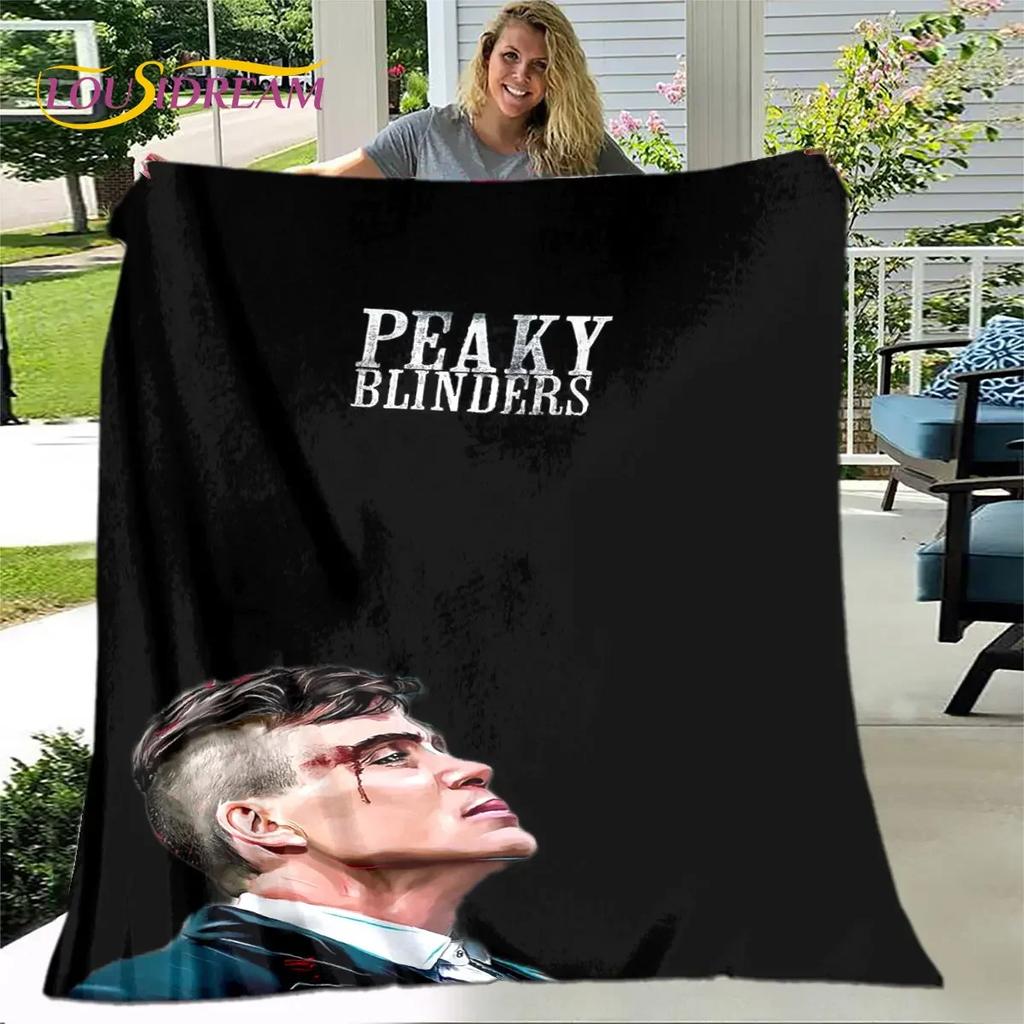 P-Coperta Morbida in Peluche Peaky Blinders Tommy Shelby,Coperta in Flanella Coperta Plaid per Soggiorno Camera da Letto Letto Divano Coperta da Picnic Bambino