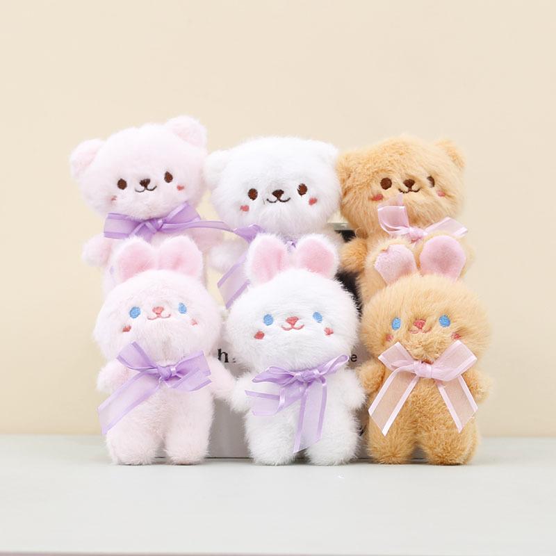 Bear Whimsical Stuffed Keychain And Lovely Bunny Bag Pendant For Use Everyday