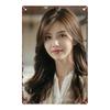 Elegant Women Portrait Wall Art Iron Decor Sign for Living Room Bedroom