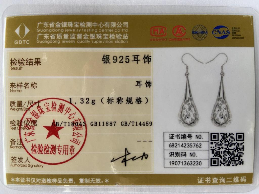 Argint Sterling 925 Modă Cercei Pandantiv Zircon AAA 8mm Bijuterii Nuntă