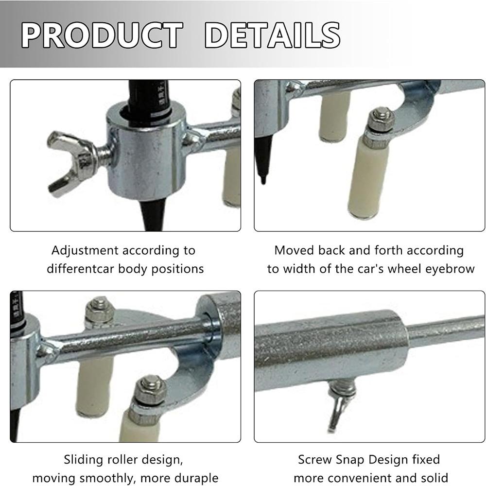 Car Wheel Eyebrow Parallel Scriber Body Line Marking Tools Car Wheel Arch Parallel Scriber for Car Sheet Metal Dent Repair