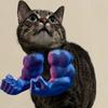 Cat Muscle Arm 3D Printed Funny Cat Neck Arm with Muscles Creative Photo Shoot Props for Cat Birthday Party