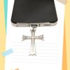 Exquisite Metal Cross Phone Dust Plug Pendant, Practical Decoration with Dual Functions, Exquisite Phone Accessory, Small Gift