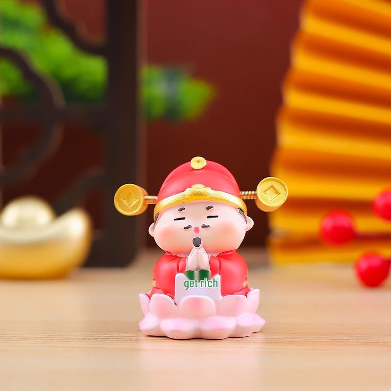 Festive Cat New Year Ornament - Creative Living Room Decoration & Entrance Craft Gift