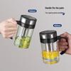 WANXIANG Borosilicate Glass Office Mug with Handle and Filter