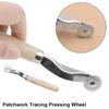 1/2/3Pcs Wooden Handle Line Wheel Roller Leather Cloth Modeling DIY Tailor Stitching Marker Serrate Edge Point Line