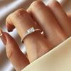 4x6mm Emerald Cut Moissanite Ring Set for Women   CopperSparkling Stackable Row Ring Party Wedding Bands Jewelry