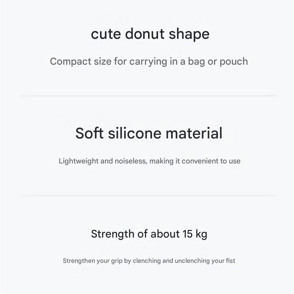 Donut-Shaped Pink Silicone Hand Gripper (Soft) 15kg