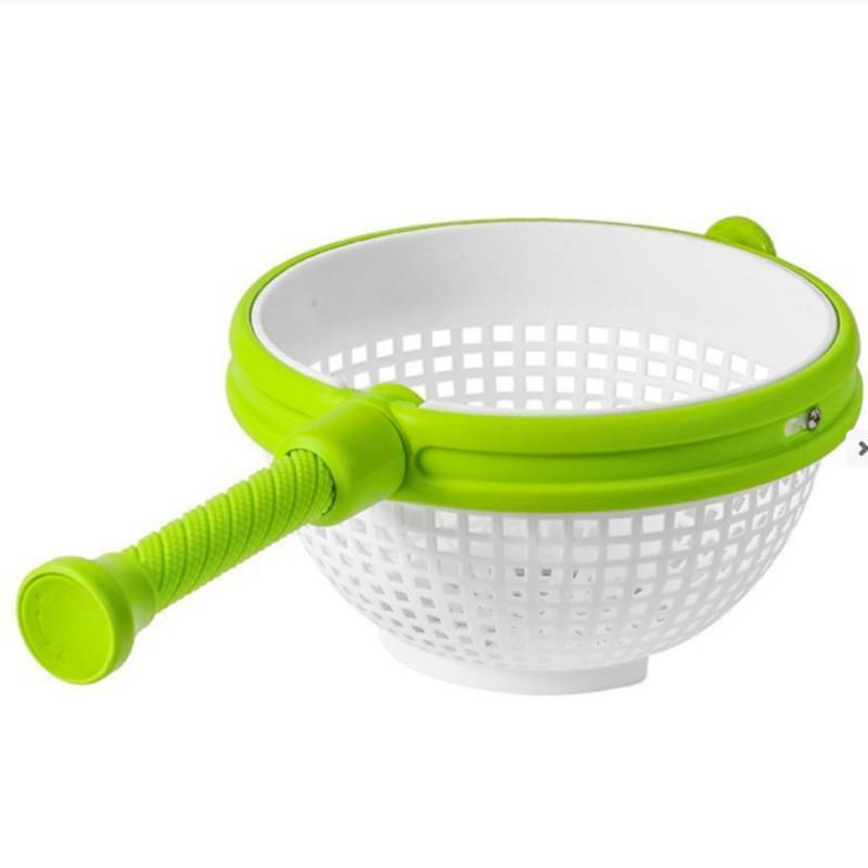 Modern Minimalist Pp Salad Spinner With Hand Press For Fruit And Vegetable Draining