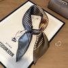 New Versatile Design Silk Silk Scarf Women's Fashion Simple Mulberry Silk 71 Square Scarf Light Luxury Plain Crepe Satin Silk Scarf