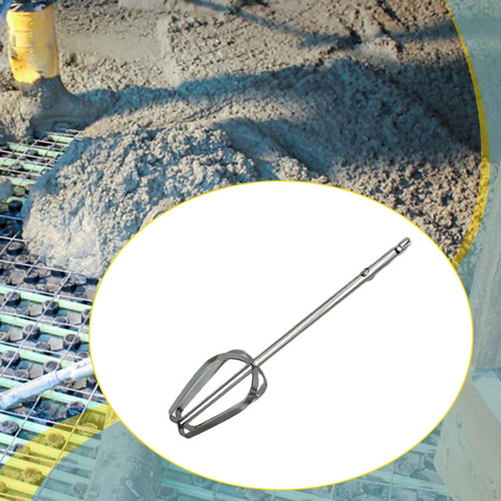 Cement Mixer Attachment for , Stirring Rod Electric Stainless Steel Mixing 17cm
