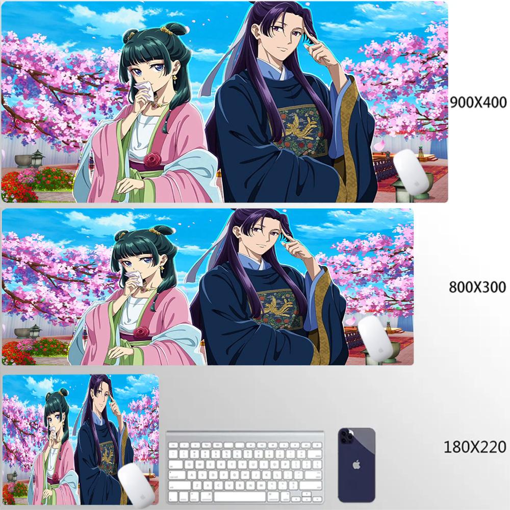 Große Mauspads Laptop Gaming Zubehör Computer Gamer Anime Tastaturunterlage Mauspads Schreibtisch Die Apotheker-Tagebücher Mauspads