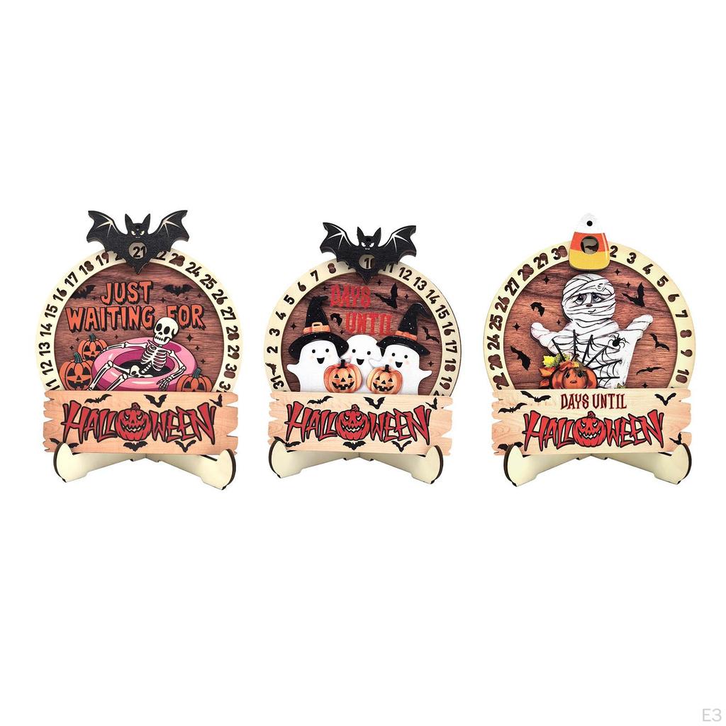 Halloween Advent Calendar Collectible Art Crafts with Base Table Centerpiece Style A