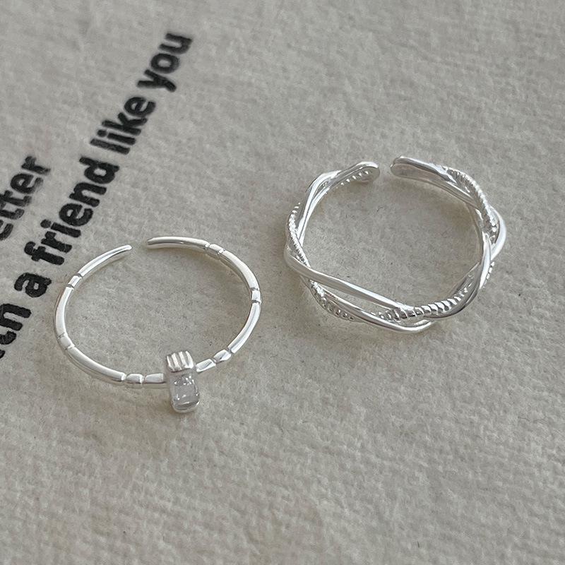 Trendy Geometric Lines Adjustable Women's Open Ring
