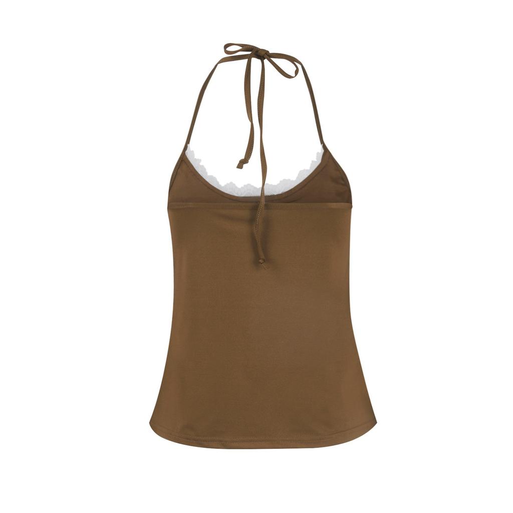 Women's Summer Small Vest Outer Wear Camisole Bottom Shirt Sexy Exposed Navel Color Slim Top