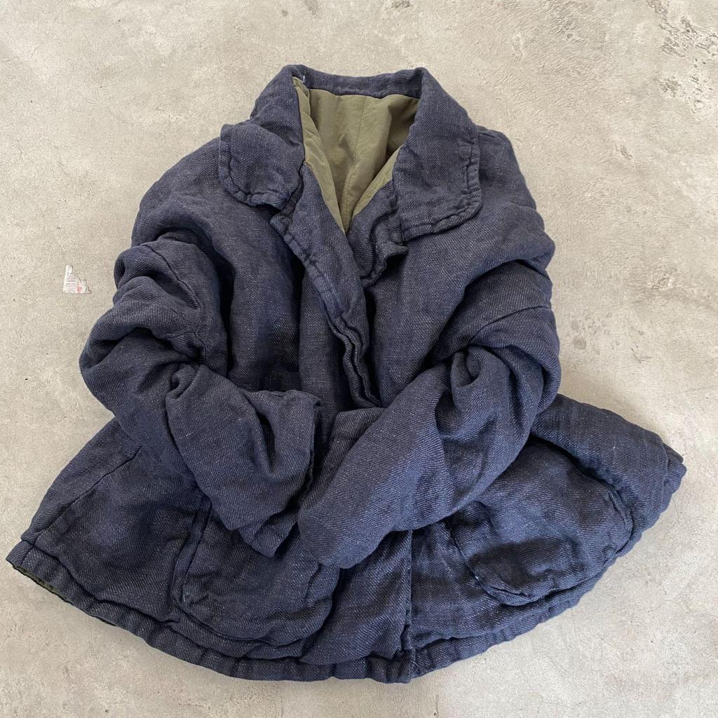 Johnature Women Chinese Style Turn-down Collar Long Sleeve Button Coats Winter Solid Color Vintage Coats