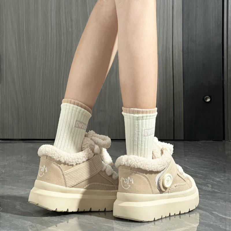 Big-headed Shoes, Thick-soled Height-increasing Warm Cotton Shoes, Short Boots, Women's Snow Boots