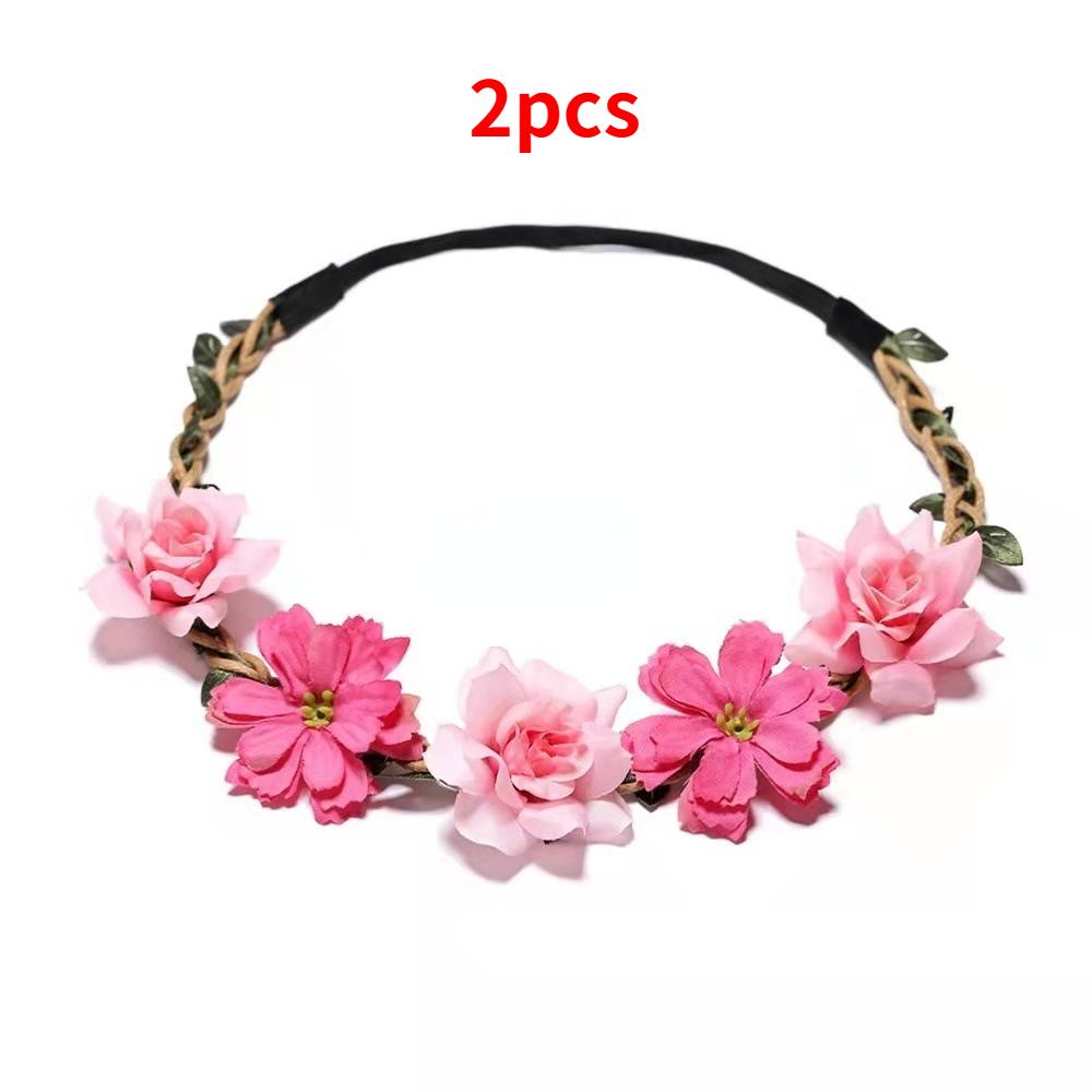 Fashion Women Floral Garlands Headband Crown Girl Headdress Girls Hair Bands Bride Wedding Hair Accessories Headbands Flower