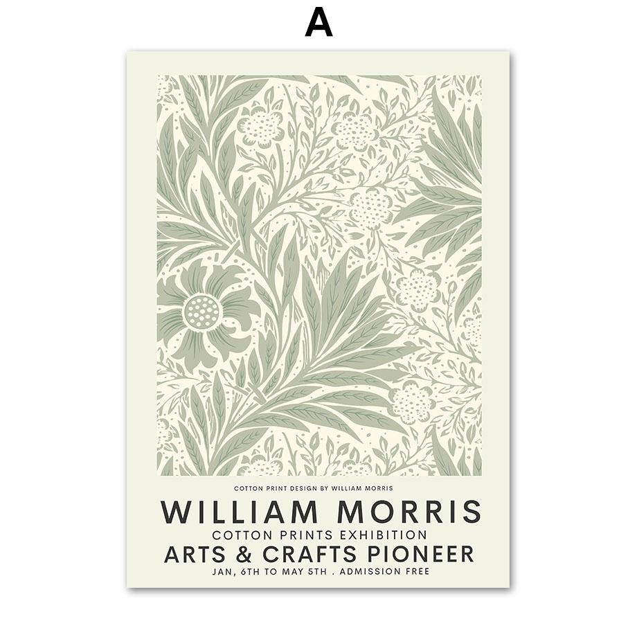 William Morris Museum Utställning Galleri Väggkonst Nordiska affischer Dukmålning Och tryck Väggbilder för vardagsrumsinredning